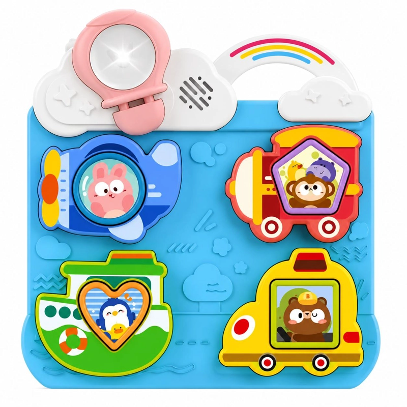 TABLERO ACTIVIDADES INTERACTIVO MONTESSORI MUSICAL BEBES GAV - 1