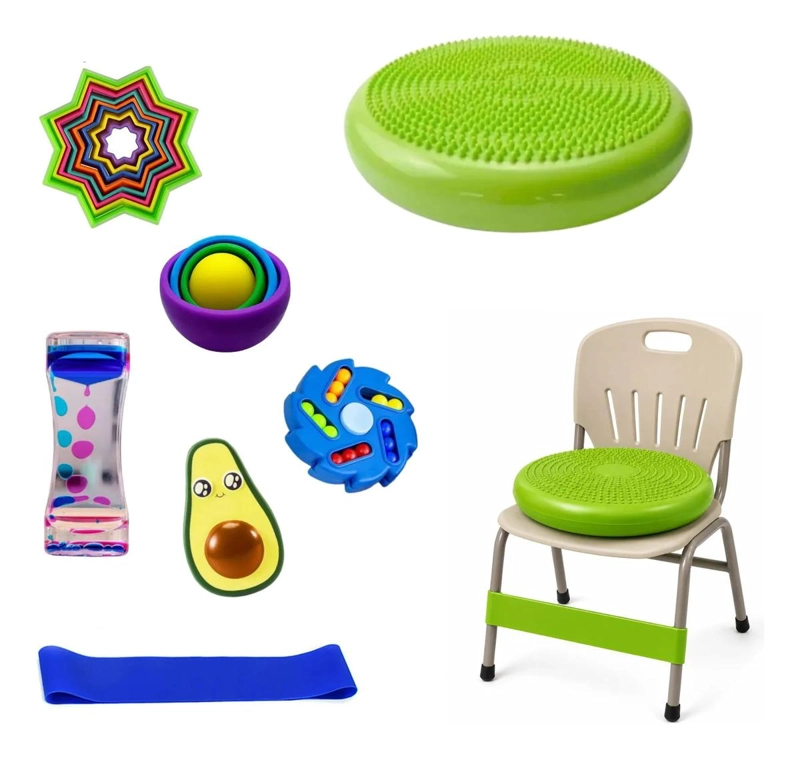 KIT JUGUETES SENSORIALES, AUTISMO, REGULACION ANTIESTRE S VERDE - 1