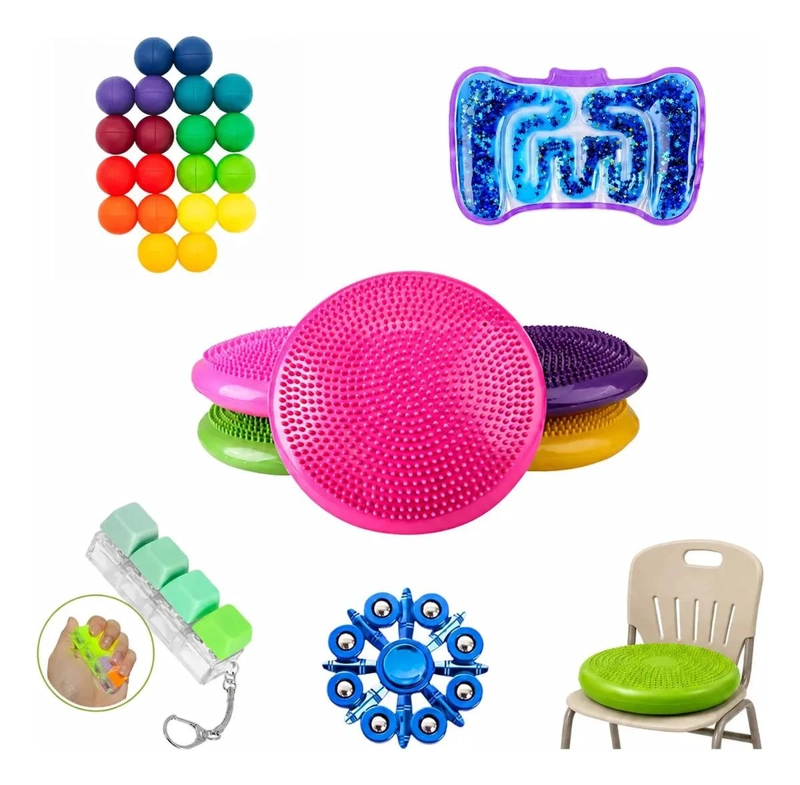 KIT SENSORIAL ANTIESTRES, ESCOLAR, NIÑOS AUTISMO FUCSIA - 1