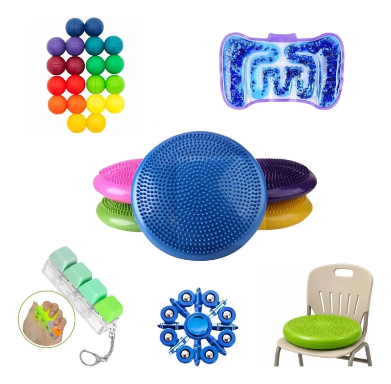 KIT SENSORIAL ANTIESTRES, ESCOLAR, NIÑOS AUTISMO AZUL - 1