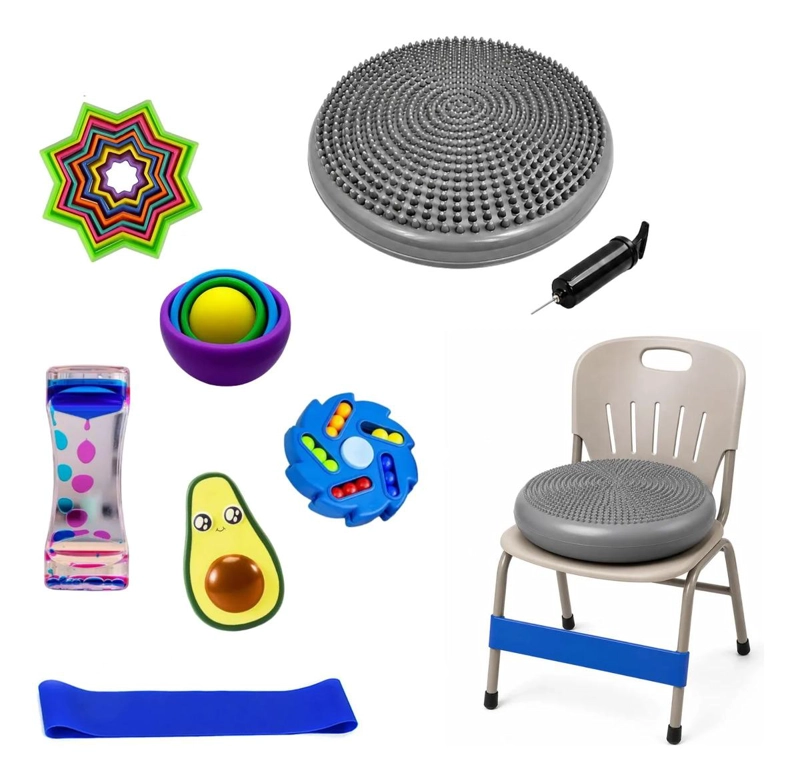 KIT JUGUETES SENSORIALES, AUTISMO, REGULACION ANTIESTRE S GRIS - 1