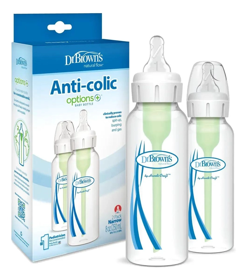 PACK 2 MAMADERA DR BROWN'S OPTIONS+ ANTICOLICOS 250ML - 3