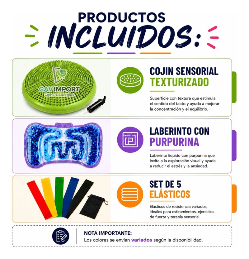 PACK SENSORIAL ESCOLAR VERDE, REGULACION AUTISMO, TDAH, NIÑOS - 2