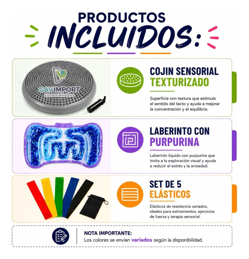 PACK SENSORIAL ESCOLAR GRIS, REGULACION AUTISMO, TDAH, NIÑOS - 2