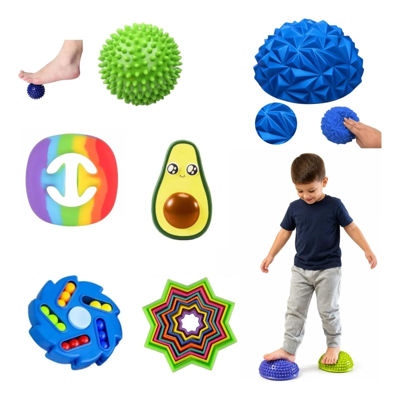 KIT SENSORIAL ANTIESTRES AZUL, AUTISMO TDAH PARA NIÑOS - 1