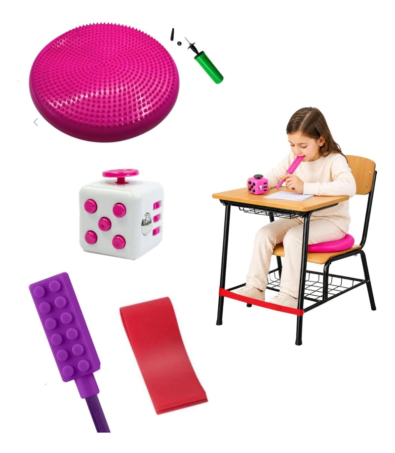 PACK SENSORIAL ESCOLAR ROSA, ANTIESTRES, REGULACION AUTISMO TDAH - 1