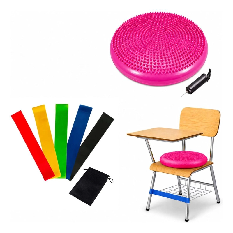 KIT COJIN SENSORIAL FUCSIA SET 5 BANDAS, REGULACION AUTISMO TDAH - 1