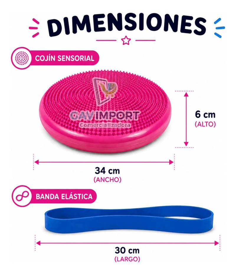 KIT COJIN SENSORIAL FUCSIA SET 5 BANDAS, REGULACION AUTISMO TDAH - 3