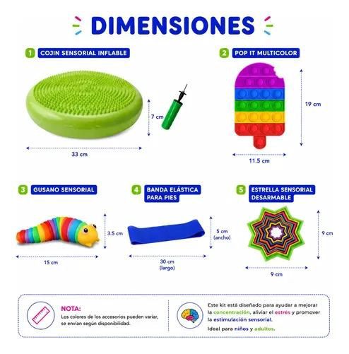 KIT SENSORIAL FUCSIA, REGULACION, AUTISMO NIÑOS ADULTOS - 4