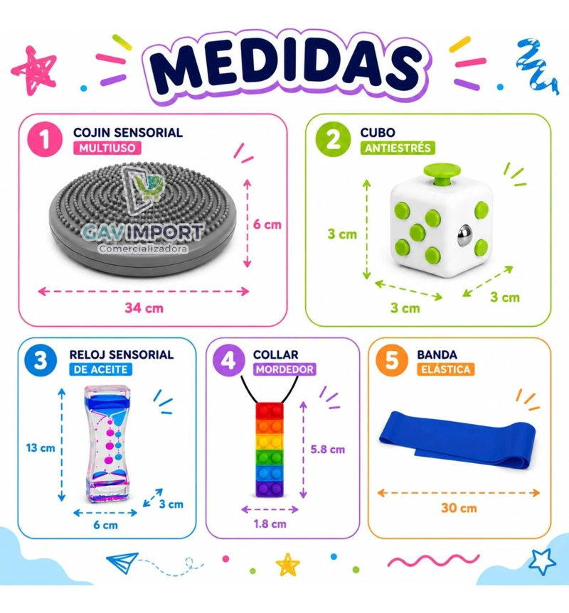 KIT SENSORIAL VERDE AUTISMO, REGULACION TDAH, NIÑOS ADULTOS - 3