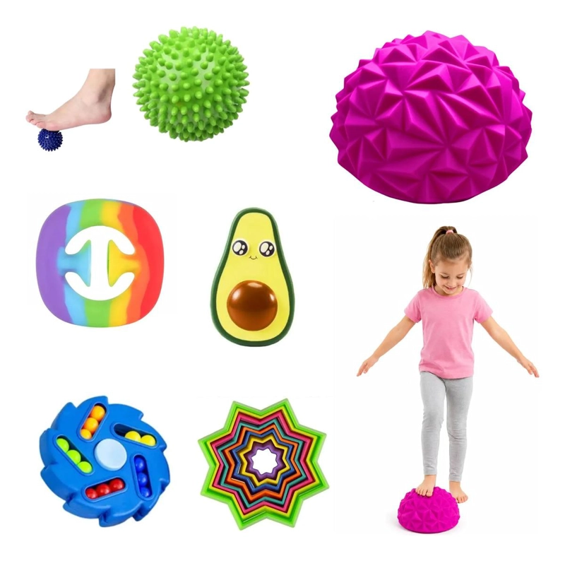 KIT SENSORIAL ANTIESTRES FUCSIA, AUTISMO TDAH PARA NIÑOS - 1