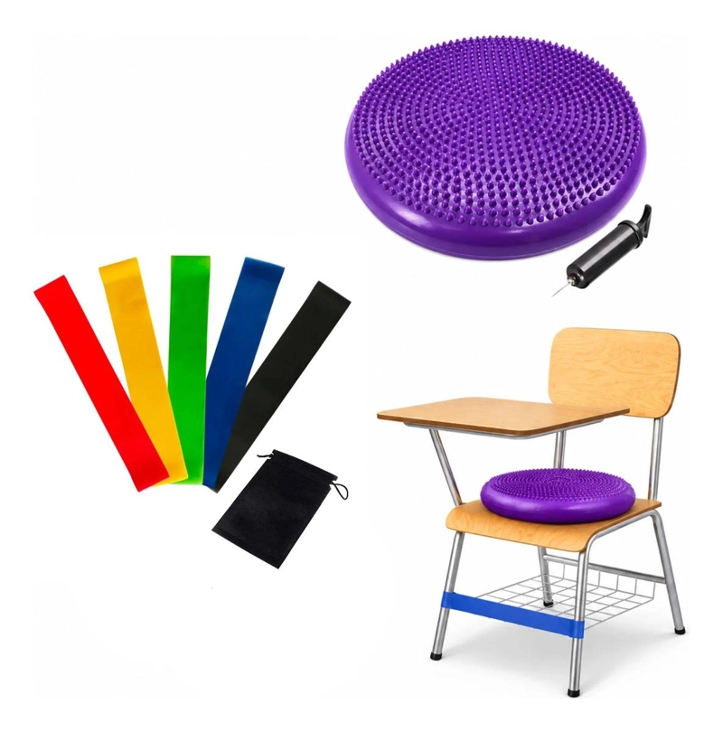 KIT COJIN SENSORIAL MORADO SET 5 BANDAS, REGULACION AUTISMO TDAH - 1