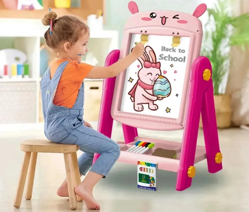 PIZARRA ATRIL INFANTIL DISEÑO CON TIZAS Y BORRADOR - 3