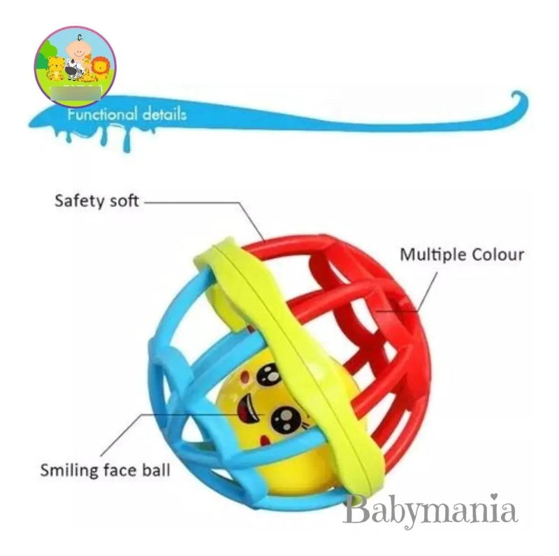 PELOTA SENSORIAL CASCABEL  BEBE 10X10 - 2