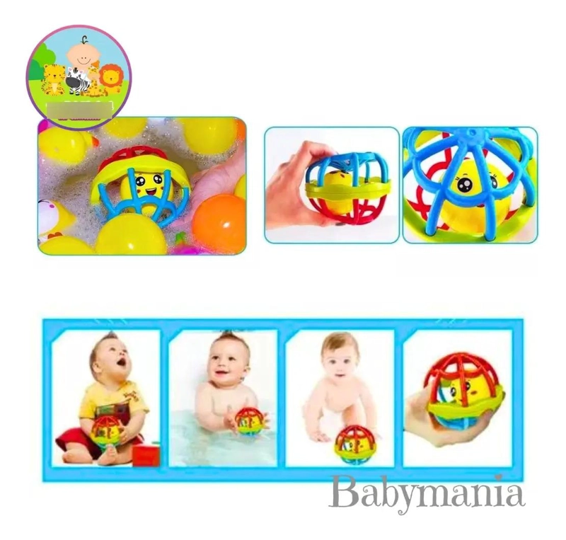PELOTA SENSORIAL CASCABEL  BEBE 10X10 - 3
