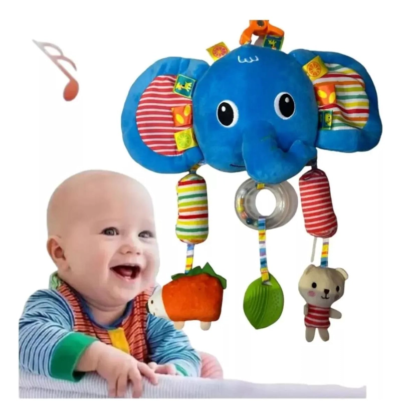 JUGUETE SONAJERO BEBE ASIENTO DE COCHE Y CUNA JUGUETE BEBE - 2