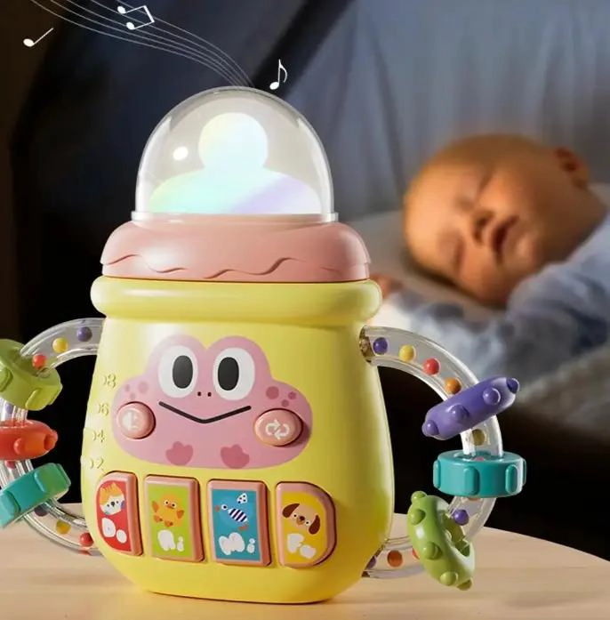 JUGUETE ESTIMULACION SONAJERO SONIDOS CON LUZ MORDEDOR BEBE - 5