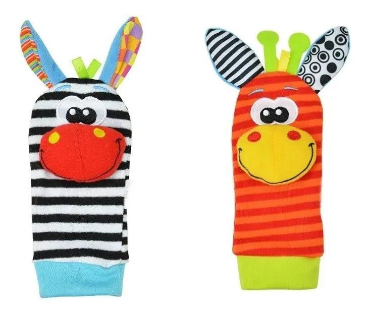 KIT CALCETINES Y BRAZALETES ESTIMULANTE SONAJERO BEBES MULTICOLOR - 2