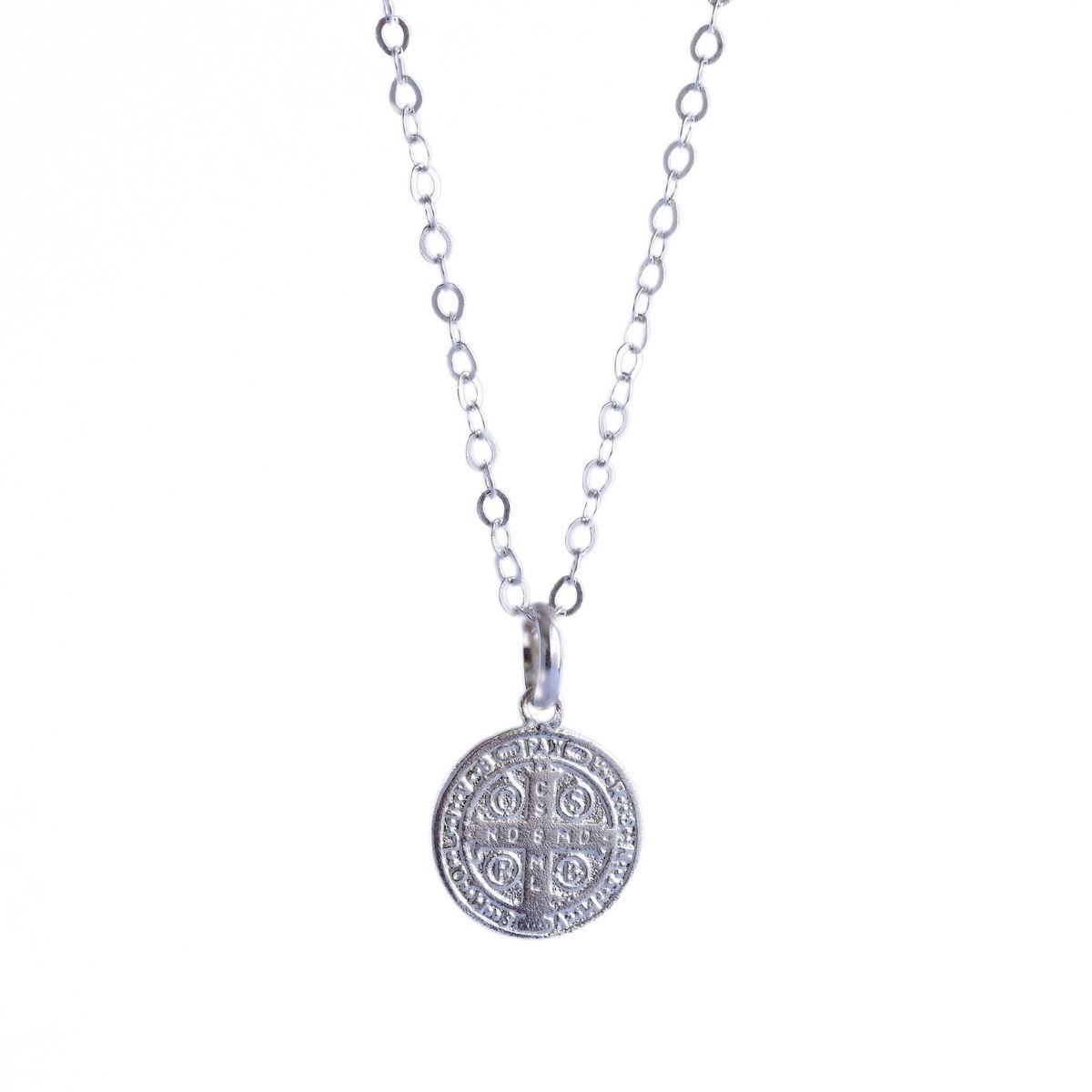 CADENA DE PLATA 925 - SAN BENITO - RELIGIOSO - 1