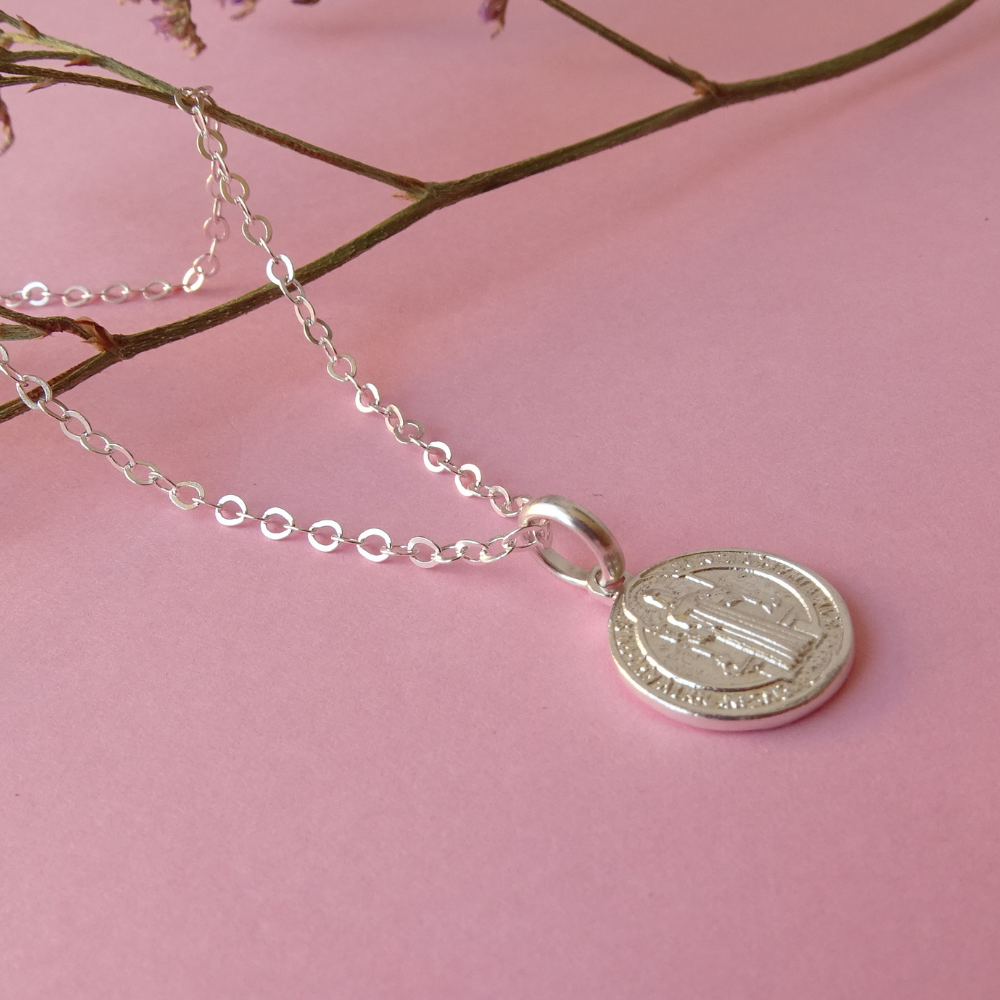CADENA DE PLATA 925 - SAN BENITO - RELIGIOSO - 4