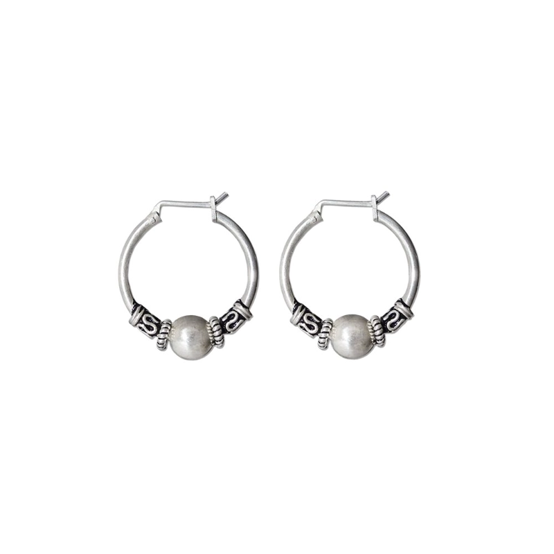 AROS DE PLATA ARGOLLAS BALI 1.6 CM - 1