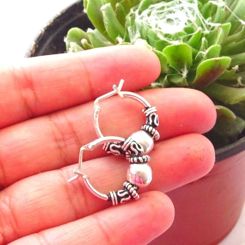 AROS DE PLATA ARGOLLAS BALI 1.6 CM - 2