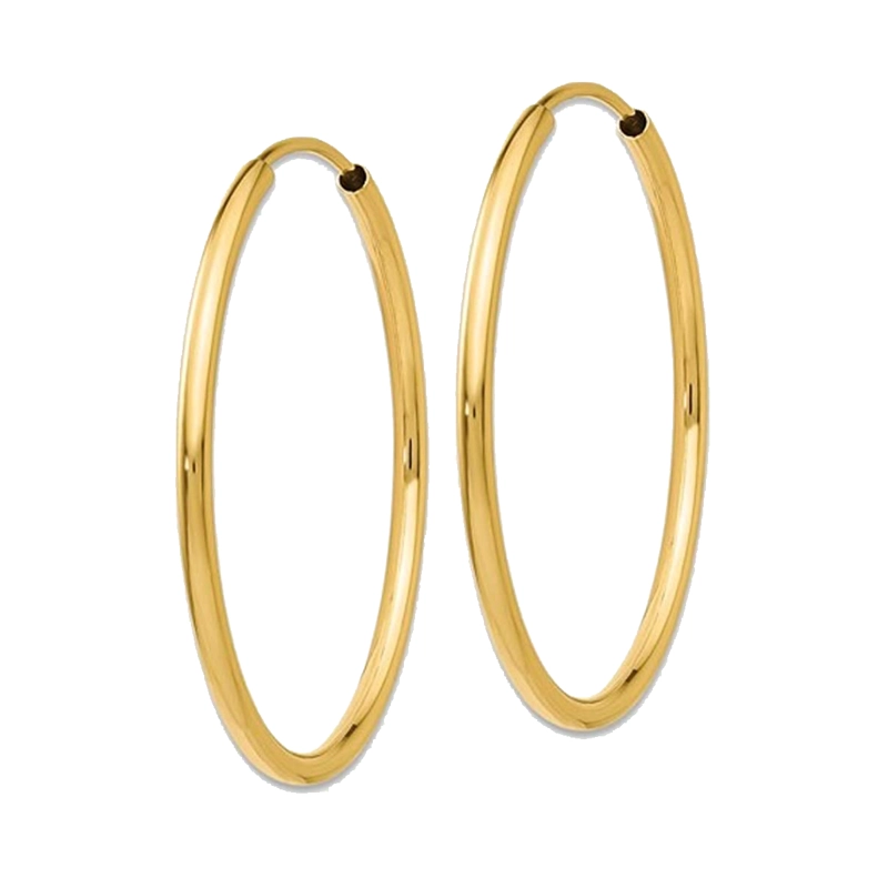 AROS DE PLATA ARGOLLAS DORADAS 5 CM - 1