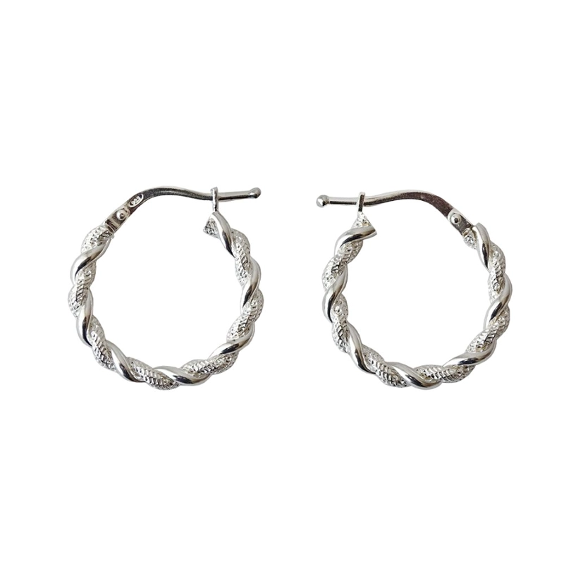 AROS DE PLATA ARGOLLAS ENROSCADAS 2 CM - 1