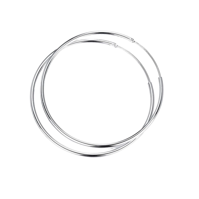 AROS DE PLATA ARGOLLAS 4 CM - 1