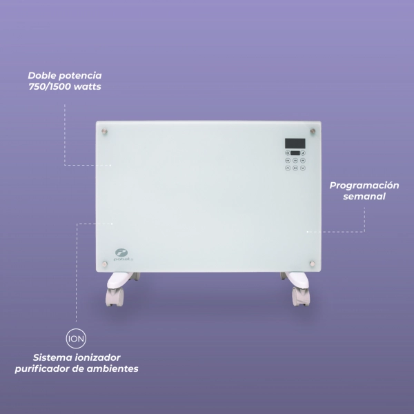CALEFACTOR ELÉCTRICO MODELO  CANELO II 1500W PROGRAMABLE - 4