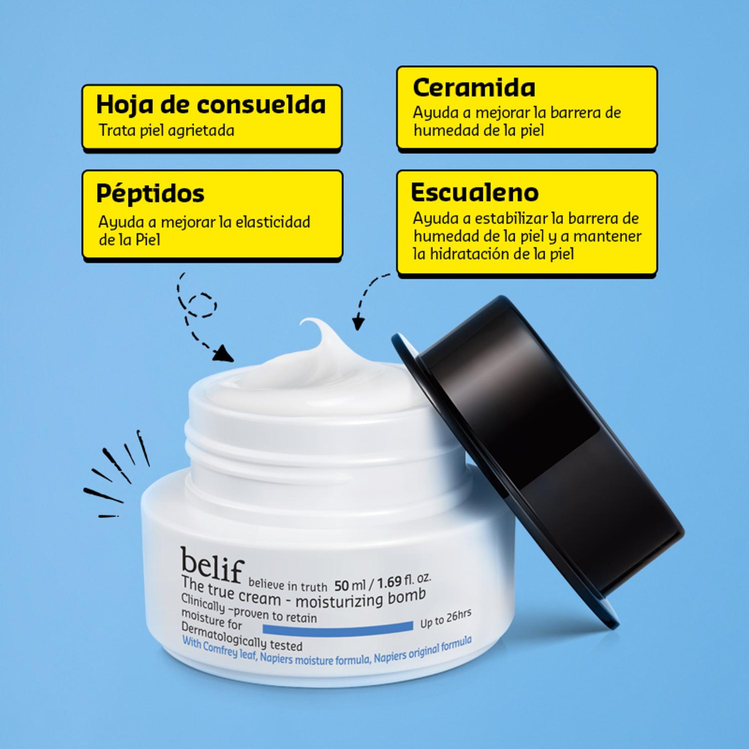 CREMA FACIAL HIDRATANTE INTENSA BELIF MOISTURIZING BOMB 50ML - 5