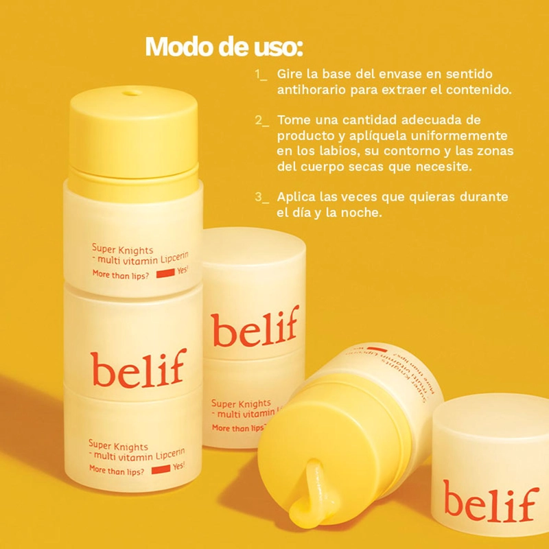 BALSAMO LABIAL LIPCERIN MULTIVITAMINICO BELIF SUPER KNIGHTS - 5
