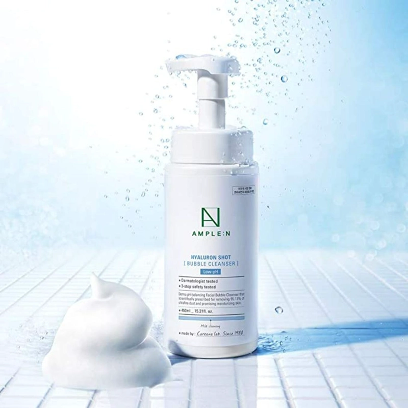 LIMPIADOR FACIAL ESPUMOSO AMPLEN ACIDO HIALURONICO 450ML - 7