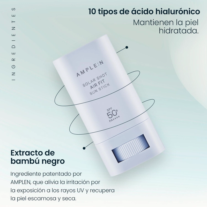 PROTECTOR SOLAR LIGERO EN BARRA SPF 50+ PA++++ AMPLEN 20GRS. AIR FIT - 4