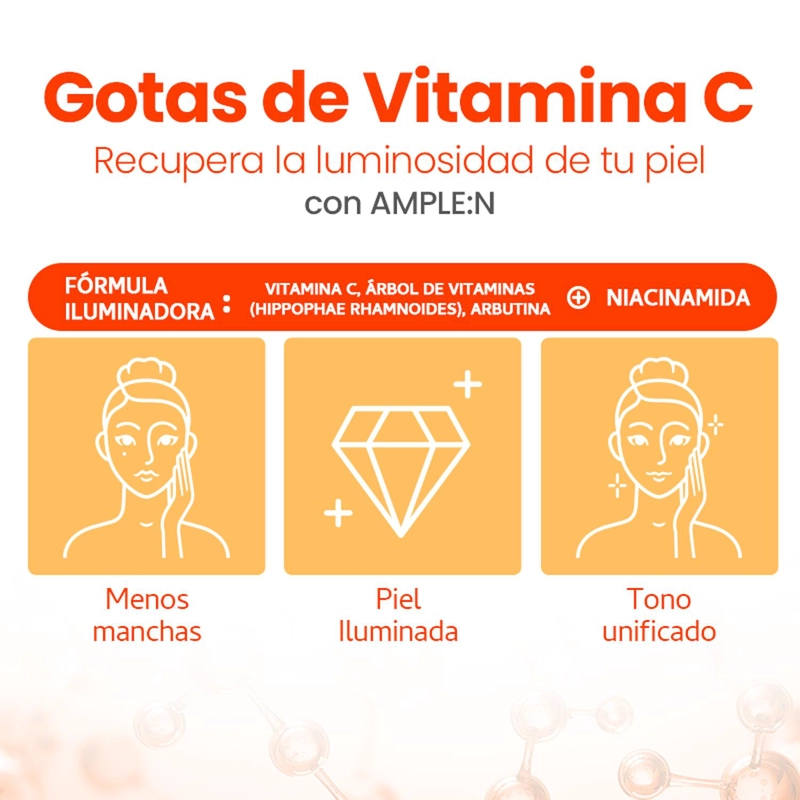 SERUM FACIAL ANTI MANCHAS AMPLEN VITAMINA C 30ML - 3