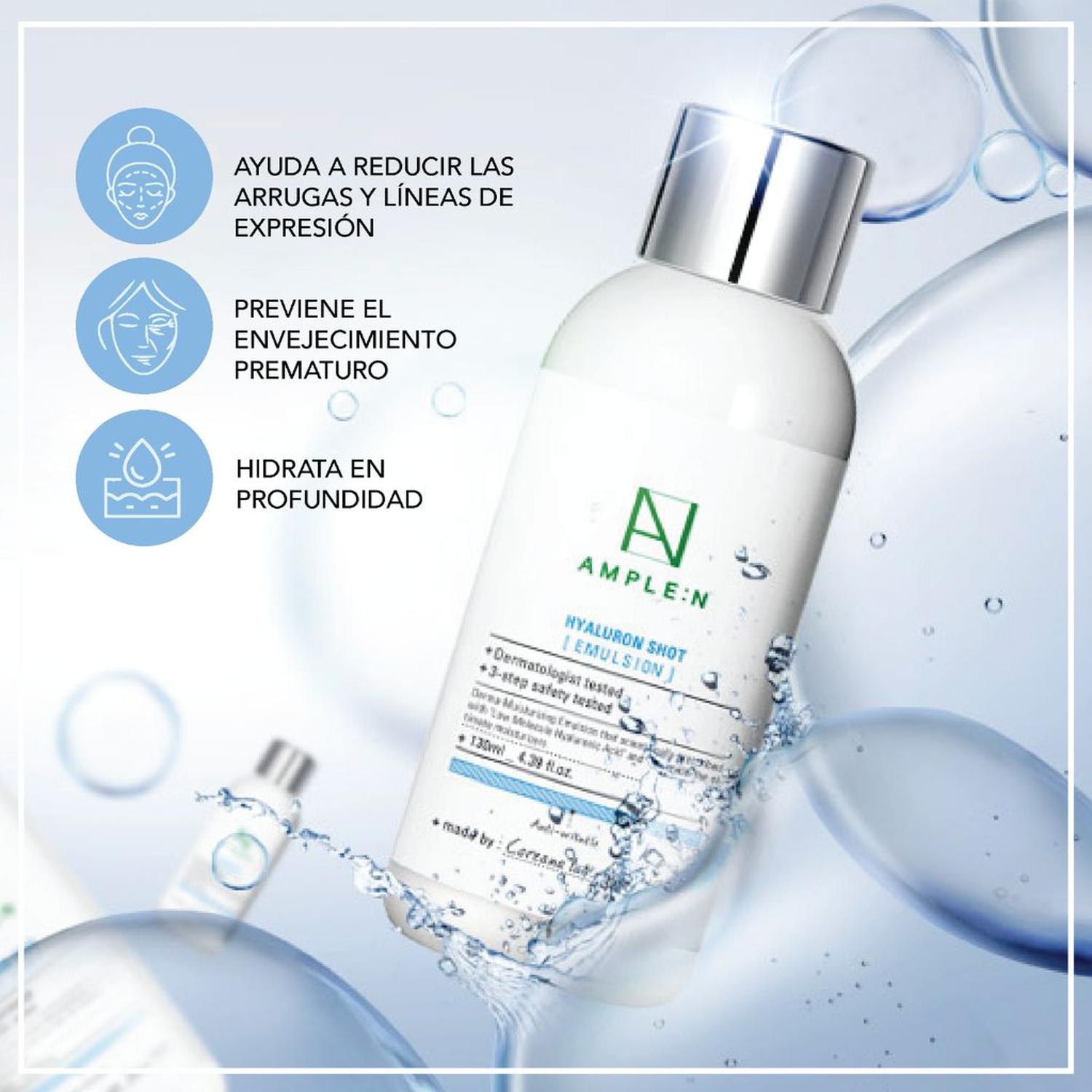 CREMA FACIAL FLUIDA HIDRATANTE AMPLEN ACIDO HIALURONICO 130ML - 2