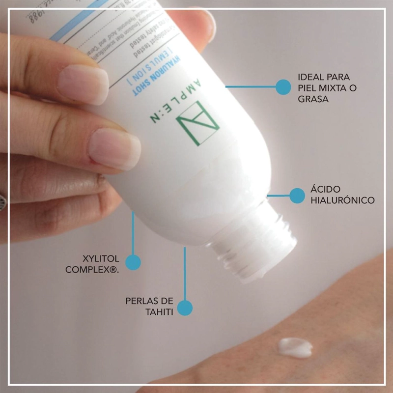 CREMA FACIAL FLUIDA HIDRATANTE AMPLEN ACIDO HIALURONICO 130ML - 3