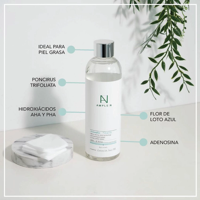 TONICO FACIAL ASTRINGENTE AMPLEN  AHA Y PHA 600ML - 2