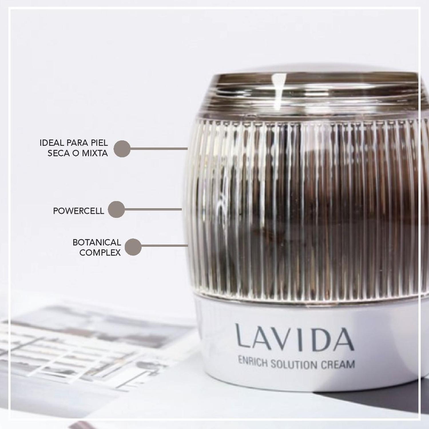 CREMA FACIAL HIDRATANTE ANTIEDAD LAVIDA POWERCELL 50ML - 3