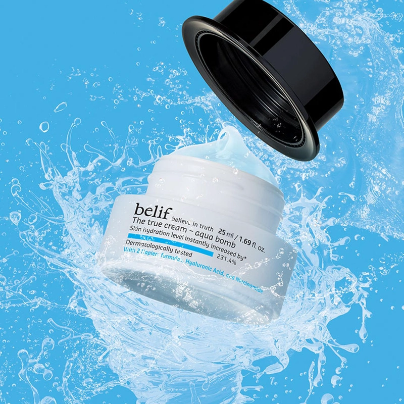 CREMA FACIAL HIDRATANTE EN GEL LIGERA BELIF AQUA BOMB 25 ML - 5