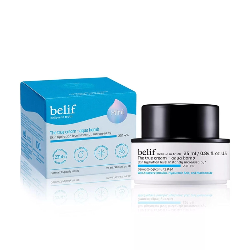 CREMA FACIAL HIDRATANTE EN GEL LIGERA BELIF AQUA BOMB 25 ML - 7