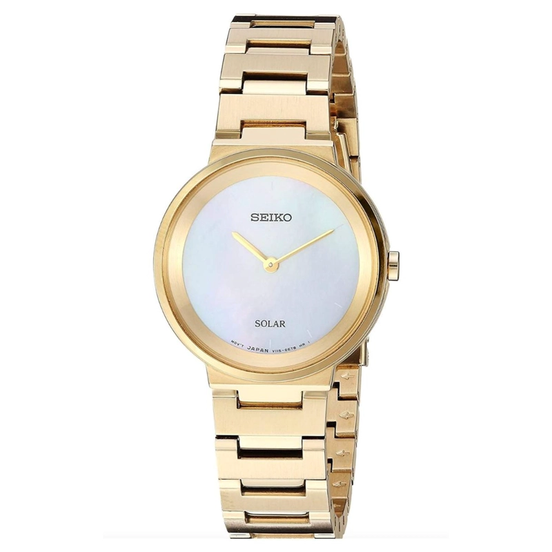 RELOJ SEIKO MUJER SOLAR DORADO SUP386 - 3