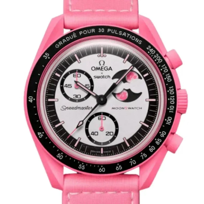 RELOJ SWATCH UNISEX MOONSWATCH MISSION TO THE PINK MOONPHASE - 1