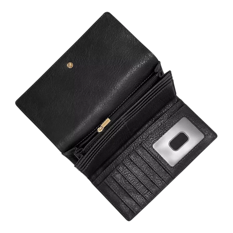 BILLETERA MUJER FOSSIL CUERO LOGAN FLAP CLUTCH SL7833001 - 3