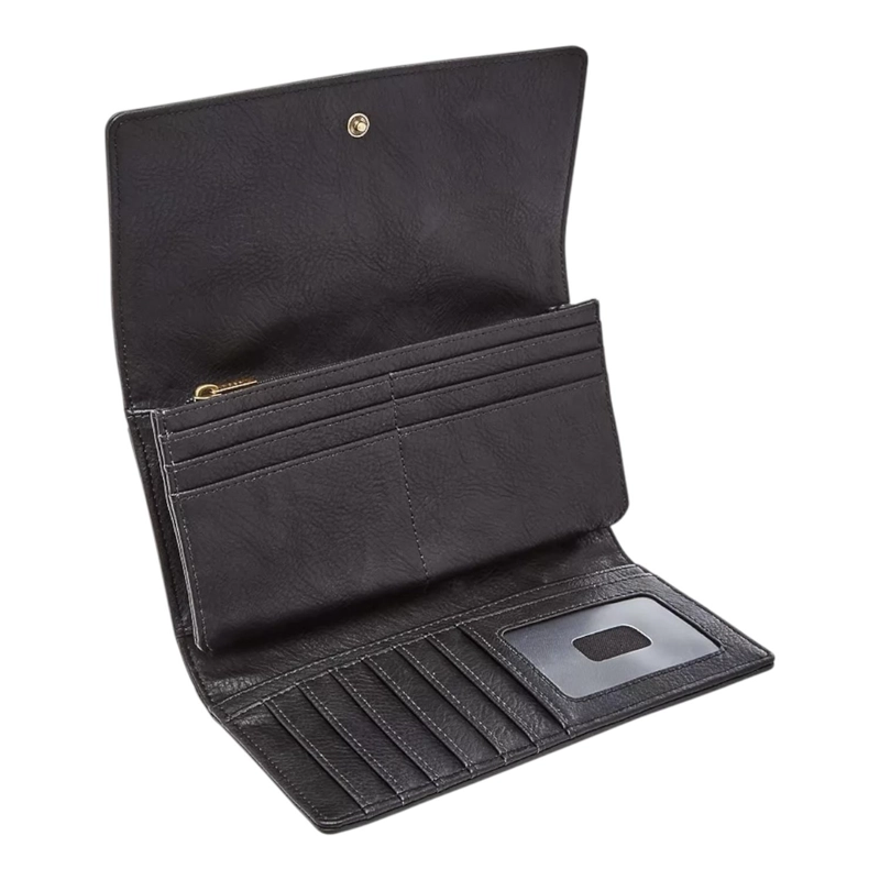 BILLETERA MUJER FOSSIL CUERO LOGAN FLAP CLUTCH SL7833001 - 4