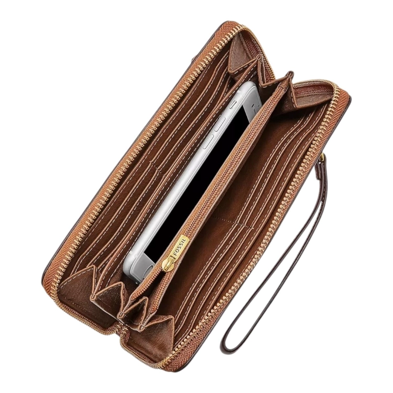 BILLETERA MUJER FOSSIL CUERO LOGAN ZIP AROUND SL7831200 - 2