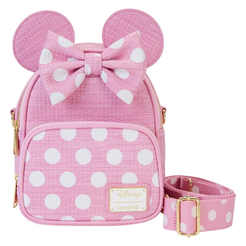 MOCHILA LOUNGEFLY MUJER MINNIE MOUSE WOVEN PINK BOW - 1