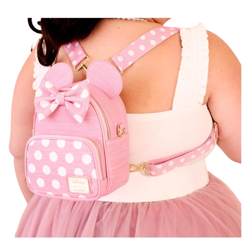 MOCHILA LOUNGEFLY MUJER MINNIE MOUSE WOVEN PINK BOW - 2