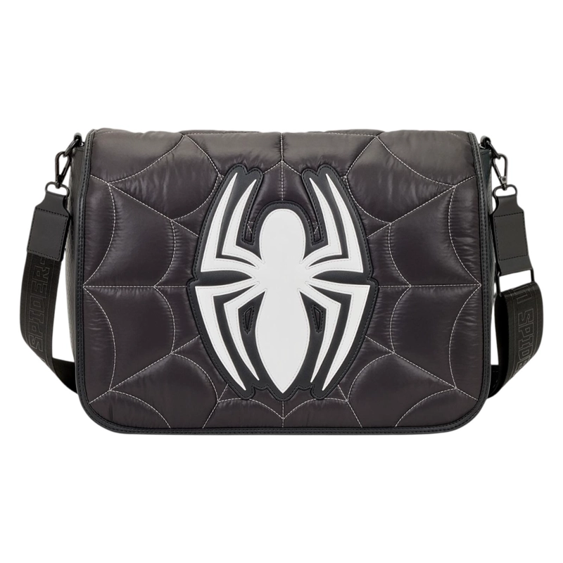 BOLSO LOUNGEFLY HOMBRE SPIDER-MAN BLACK WHITE MESSENGER - 1