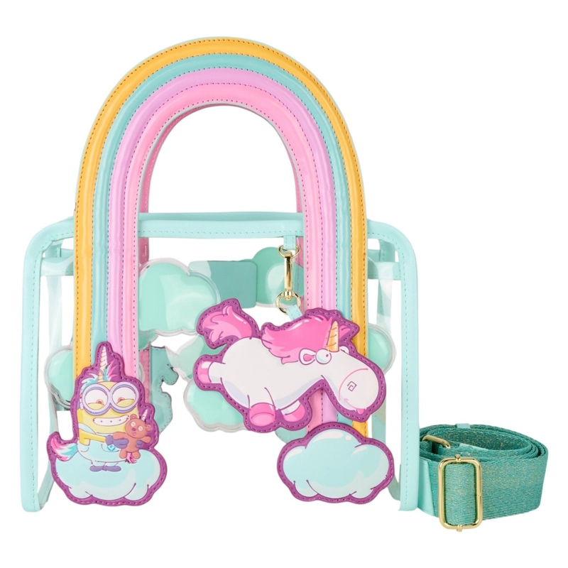 BOLSO LOUNGEFLY MUJER MINIONS UNICORN RAINBOW CLEAR - 1